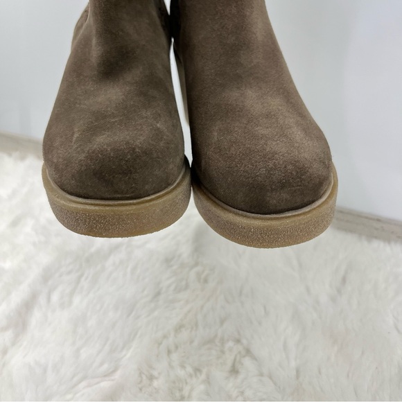 NEW LA CANADIENNE Zaine Waterproof Chelsea Boot Stone Oiled Suede Chunky Sz 5.5 - Picture 8 of 15
